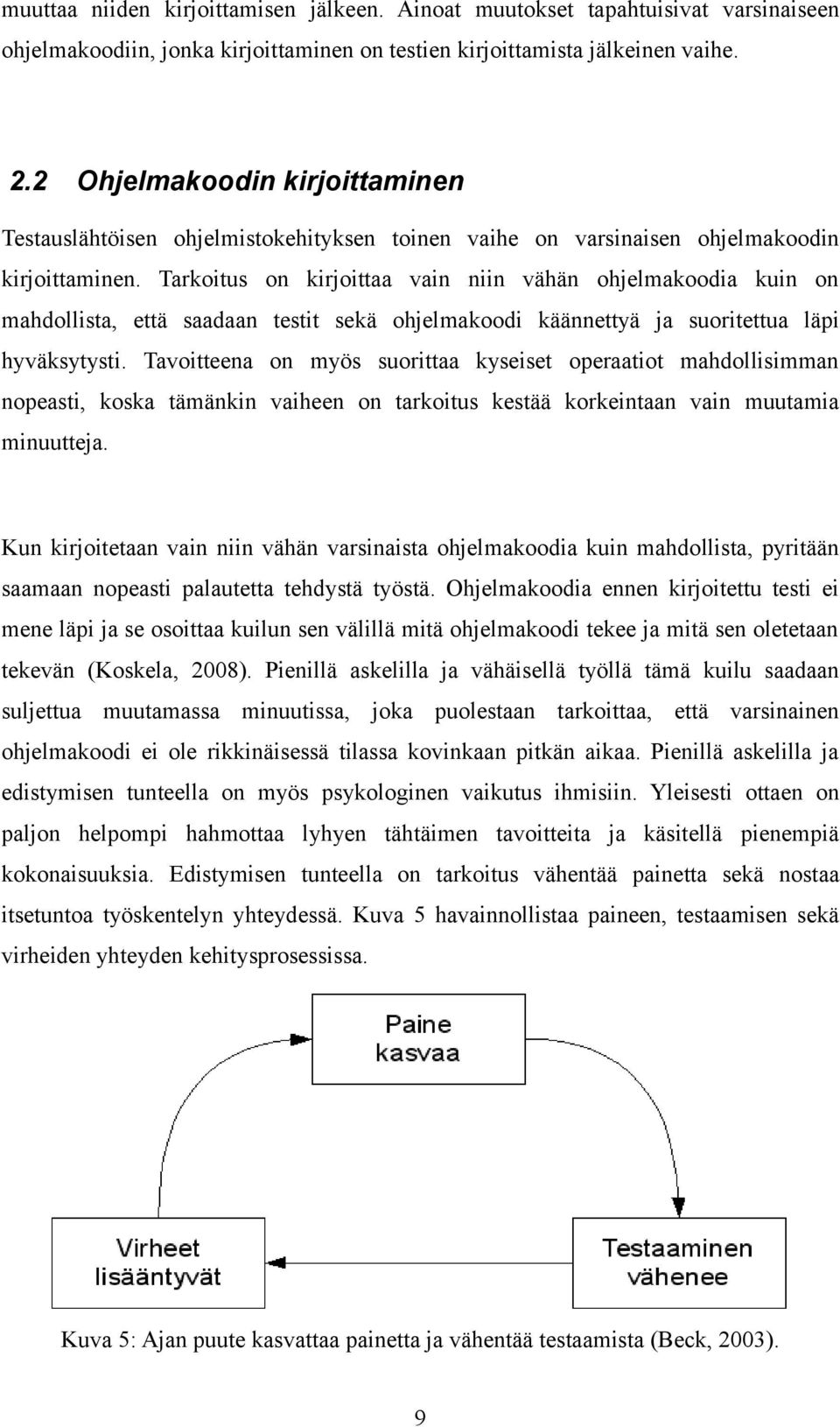 Tarkoitus on kirjoittaa vain niin vähän ohjelmakoodia kuin on mahdollista, että saadaan testit sekä ohjelmakoodi käännettyä ja suoritettua läpi hyväksytysti.