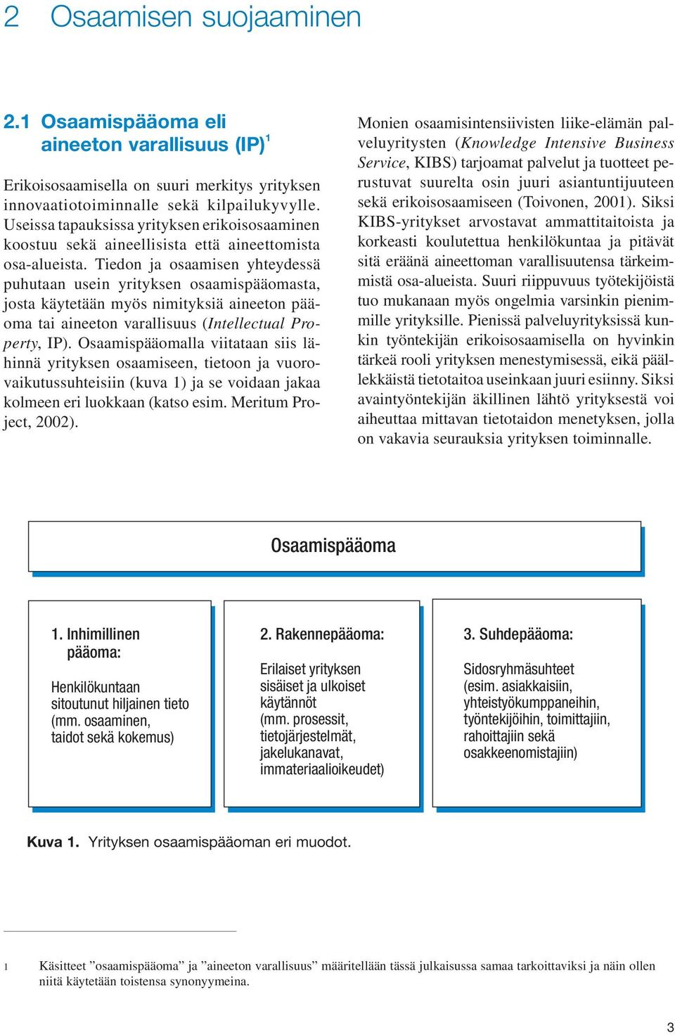 Tiedon ja osaamisen yhteydessä puhutaan usein yrityksen osaamispääomasta, josta käytetään myös nimityksiä aineeton pääoma tai aineeton varallisuus (Intellectual Property, IP).