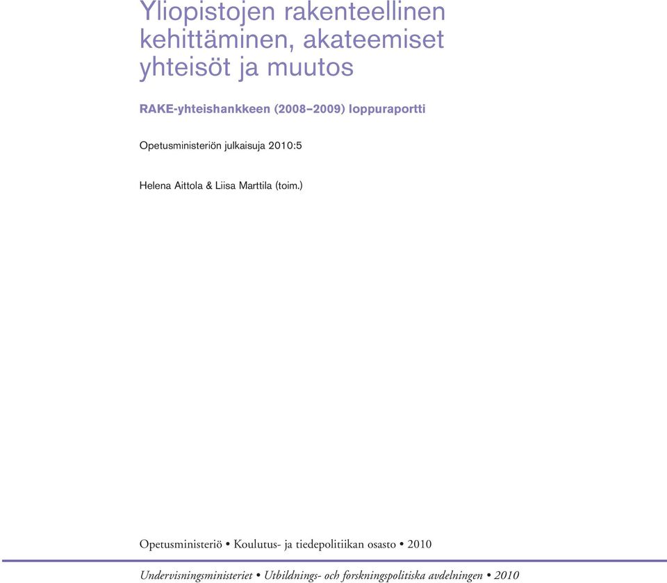 Helena Aittola & Liisa Marttila (toim.