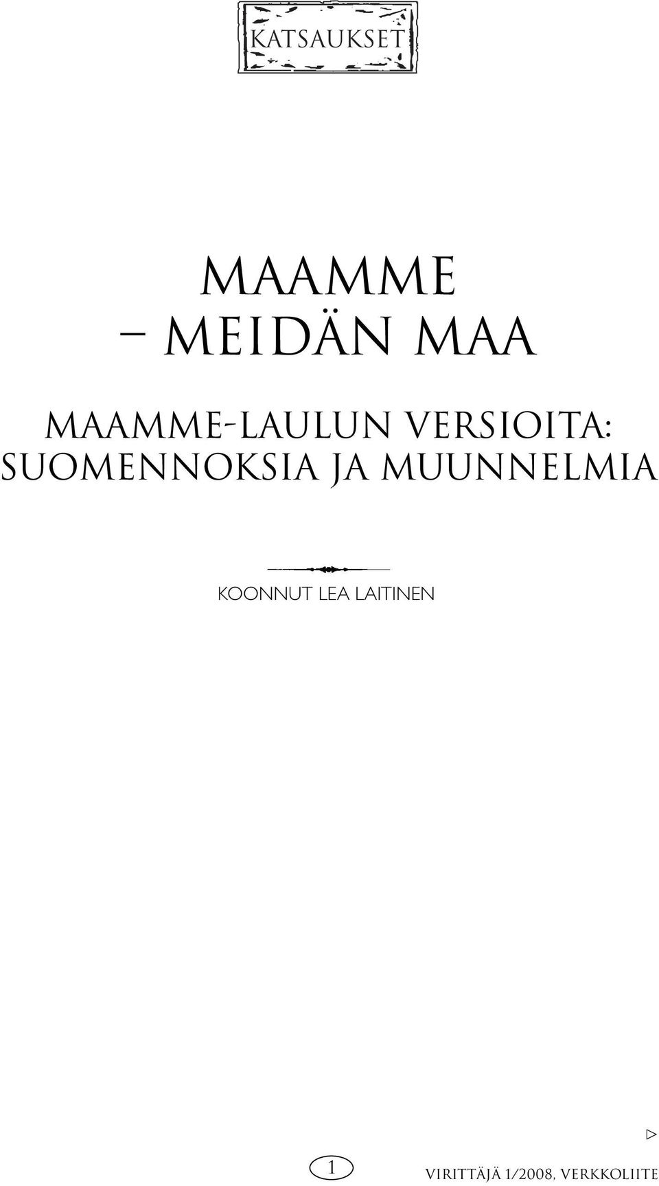 suomennoksia ja muunnelmia