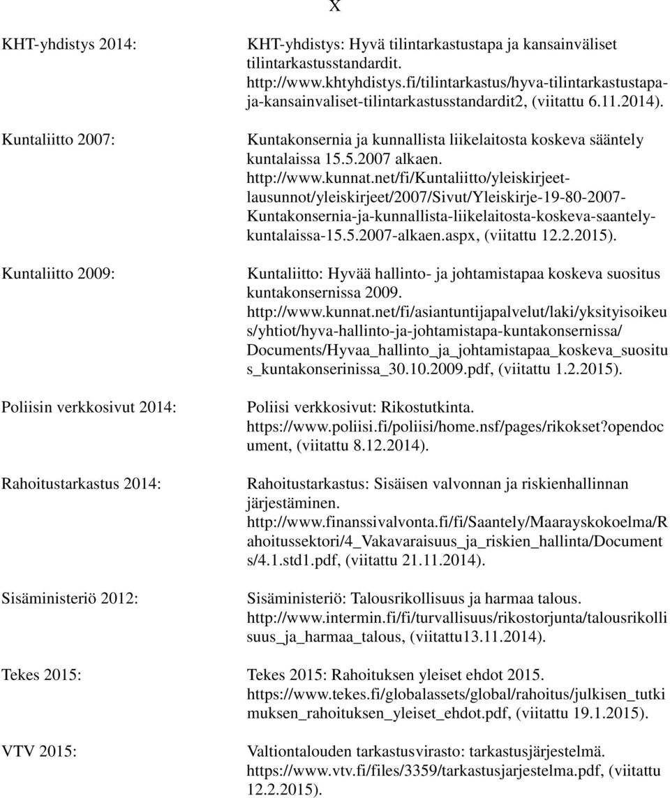 Kuntakonsernia ja kunnallista liikelaitosta koskeva sääntely kuntalaissa 15.5.2007 alkaen. http://www.kunnat.