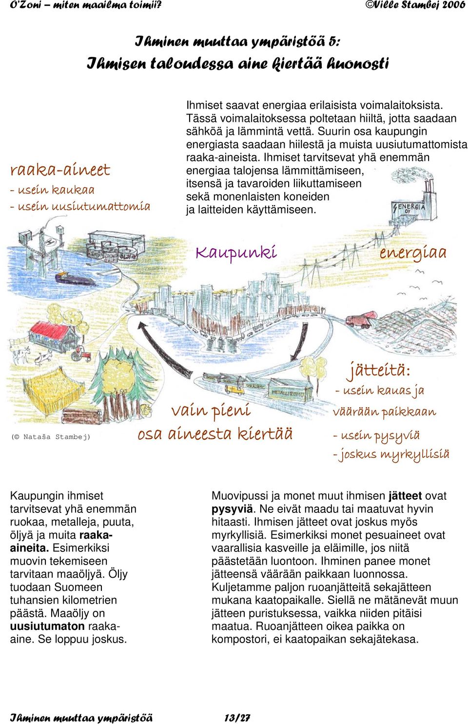 Ihmiset tarvitsevat yhä enemmän energiaa talojensa lämmittämiseen, itsensä ja tavaroiden liikuttamiseen sekä monenlaisten koneiden ja laitteiden käyttämiseen.