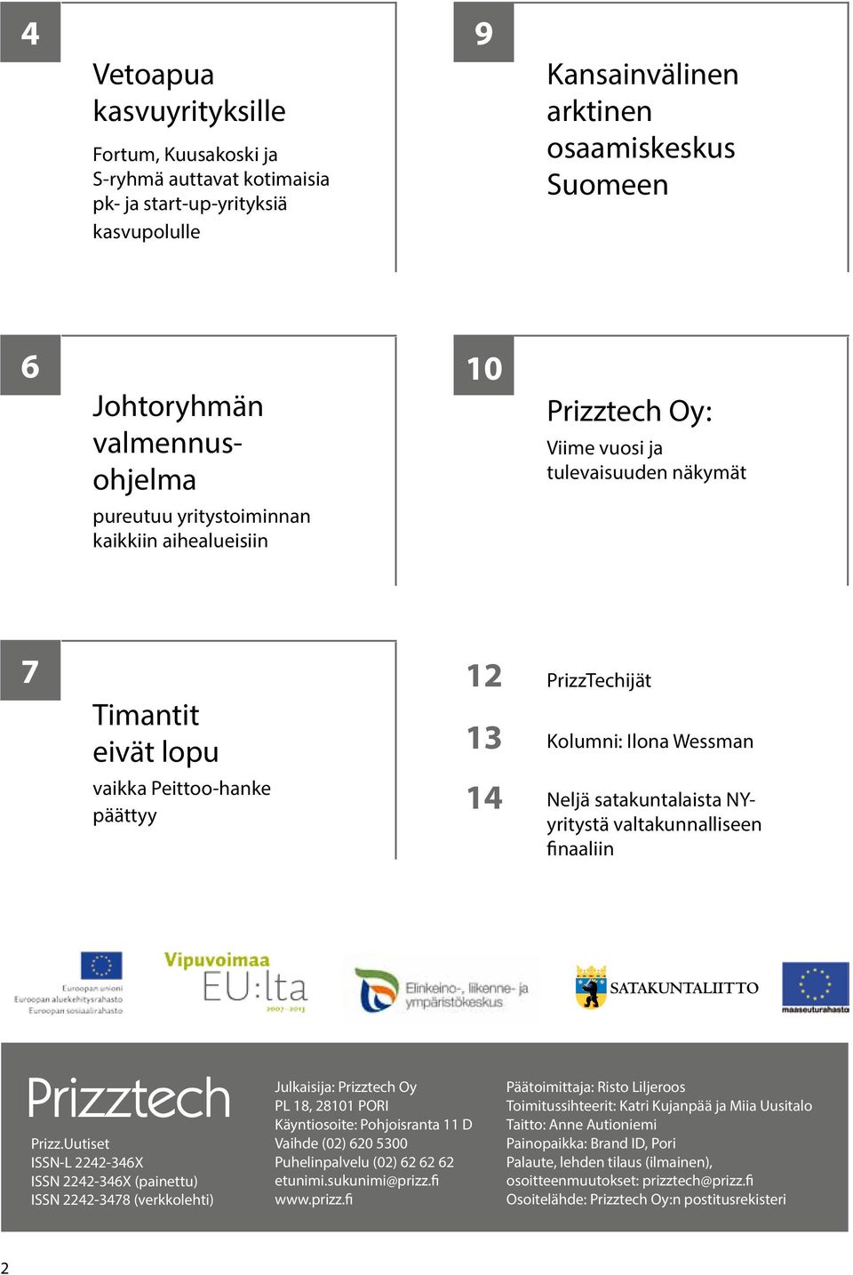 Neljä satakuntalaista NYyritystä valtakunnalliseen finaaliin Prizz.