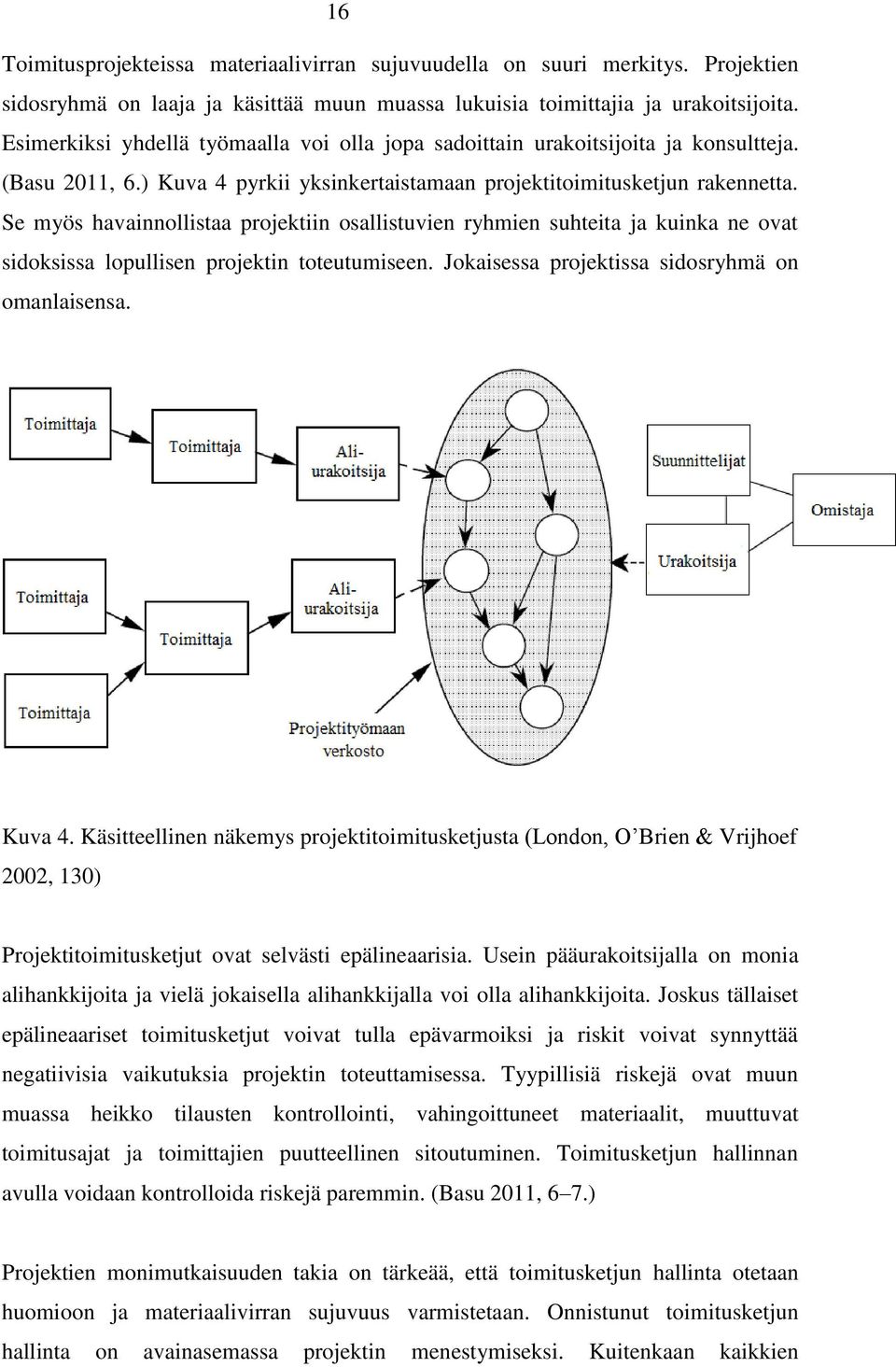 Se myös havainnollistaa projektiin osallistuvien ryhmien suhteita ja kuinka ne ovat sidoksissa lopullisen projektin toteutumiseen. Jokaisessa projektissa sidosryhmä on omanlaisensa. Kuva 4.