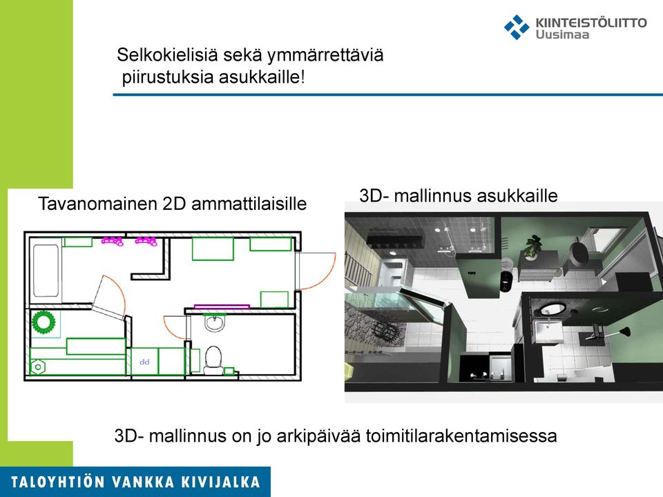 Tavanomainen 2D ammattilaisille 3D-