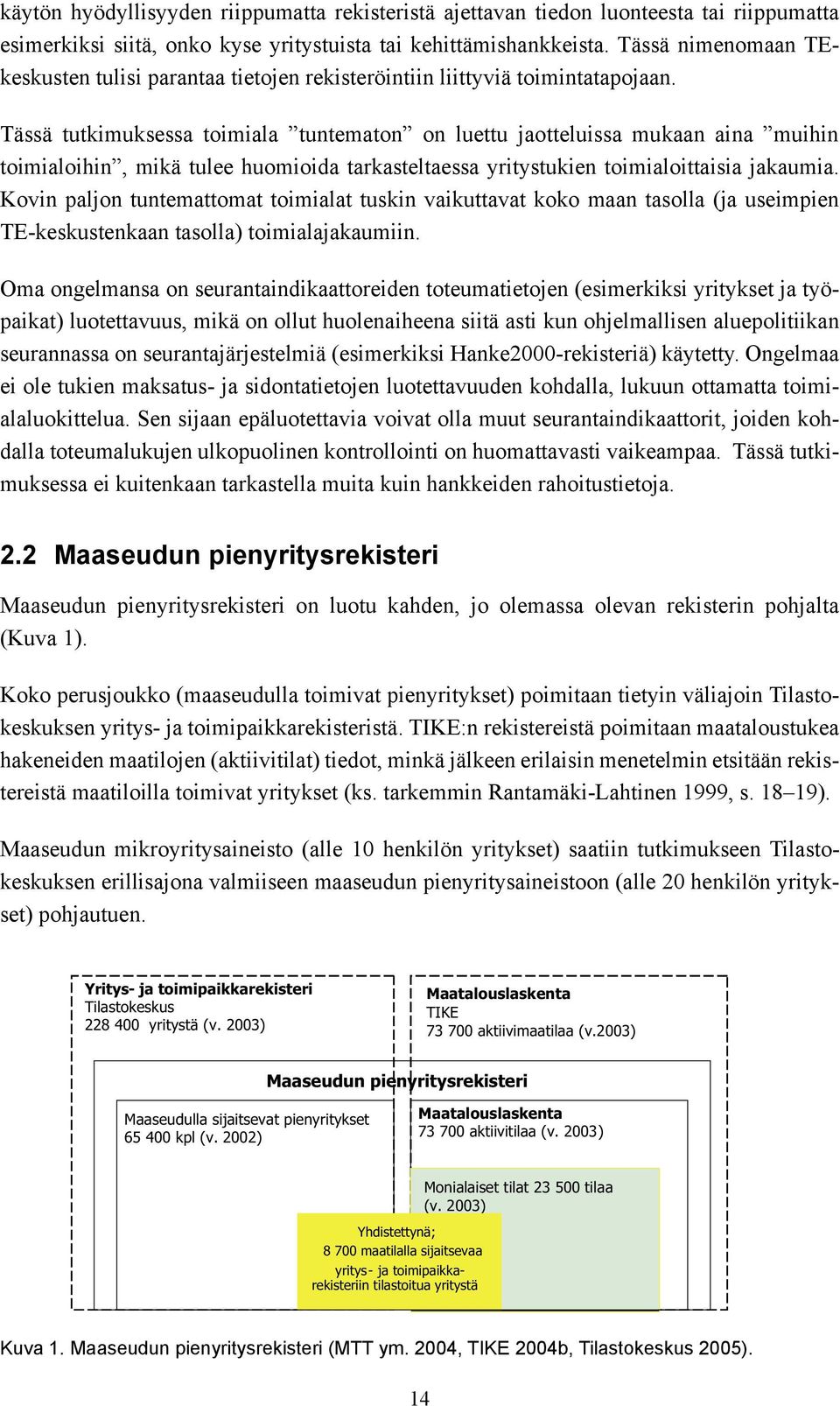 Tässä tutkimuksessa toimiala tuntematon on luettu jaotteluissa mukaan aina muihin toimialoihin, mikä tulee huomioida tarkasteltaessa yritystukien toimialoittaisia jakaumia.