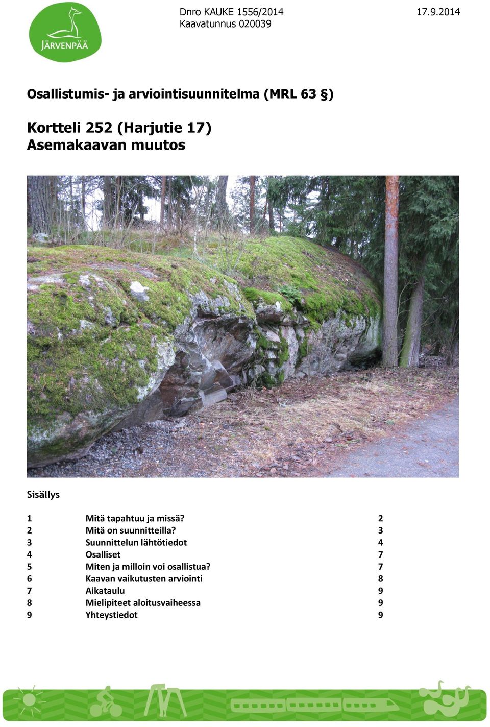 Asemakaavan muutos Sisällys 1 Mitä tapahtuu ja missä? 2 2 Mitä on suunnitteilla?