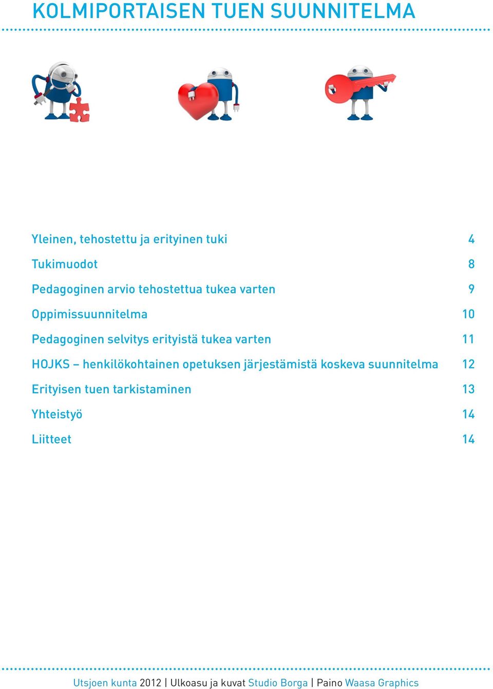 11 HOJKS henkilökohtainen opetuksen järjestämistä koskeva suunnitelma 12 Erityisen tuen