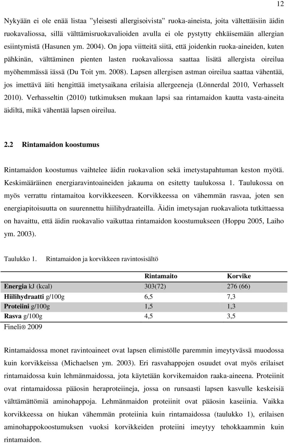 On jopa viitteitä siitä, että joidenkin ruoka-aineiden, kuten pähkinän, välttäminen pienten lasten ruokavaliossa saattaa lisätä allergista oireilua myöhemmässä iässä (Du Toit ym. 2008).