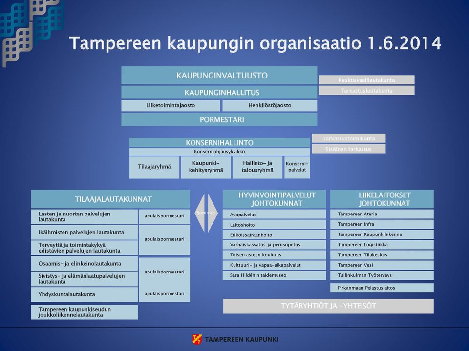 tarkastus Tilaajaryhmä Hallinto- ja talousryhmä Kaupunkikehitysryhmä Konsernipalvelut Lasten ja nuorten palvelujen lautakunta TILAAJALAUTAKUNNAT Ikäihmisten palvelujen lautakunta Terveyttä ja