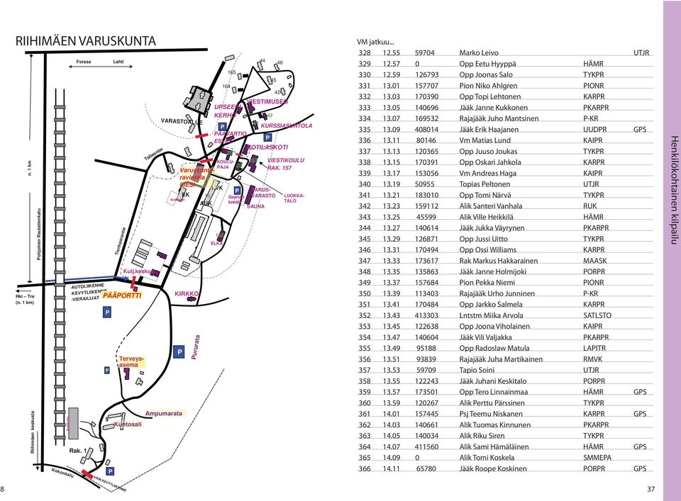 SOTILASKOTI 20 KOULU- 157 VIESTIKOULU PAJA 23 RAK. 157 1.VK 162 ELKA P Saunan kenttä Varuskuntaravintola LIESI EK 18 VARUS- VARASTO SAUNA LUOKKA- TALO VM jatkuu... 328 12.
