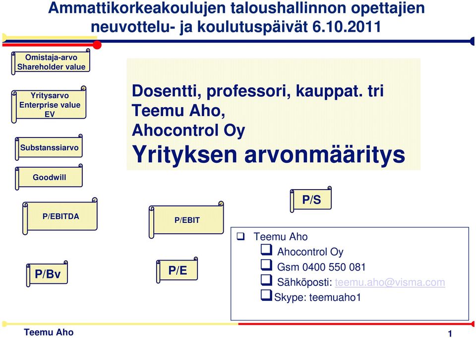 professori, kauppat.