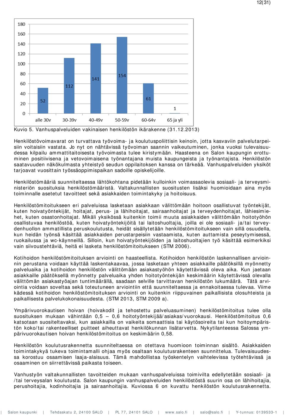 Haasteena on Salon kaupungin erottuminen positiivisena ja vetovoimaisena työnantajana muista kaupungeista ja työnantajista.