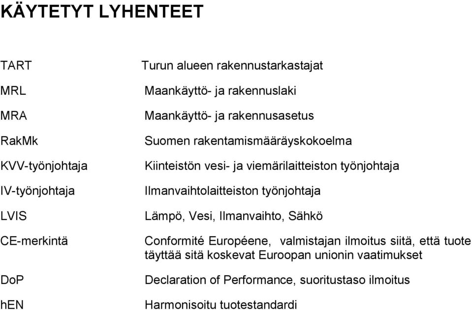 työnjohtaja Ilmanvaihtolaitteiston työnjohtaja Lämpö, Vesi, Ilmanvaihto, Sähkö Conformité Européene, valmistajan ilmoitus siitä,