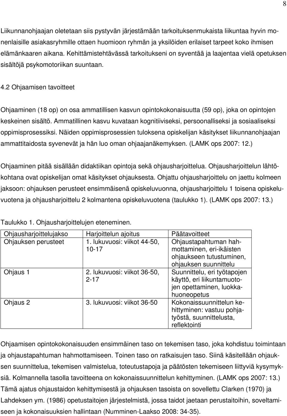 2 Ohjaamisen tavoitteet Ohjaaminen (18 op) on osa ammatillisen kasvun opintokokonaisuutta (59 op), joka on opintojen keskeinen sisältö.