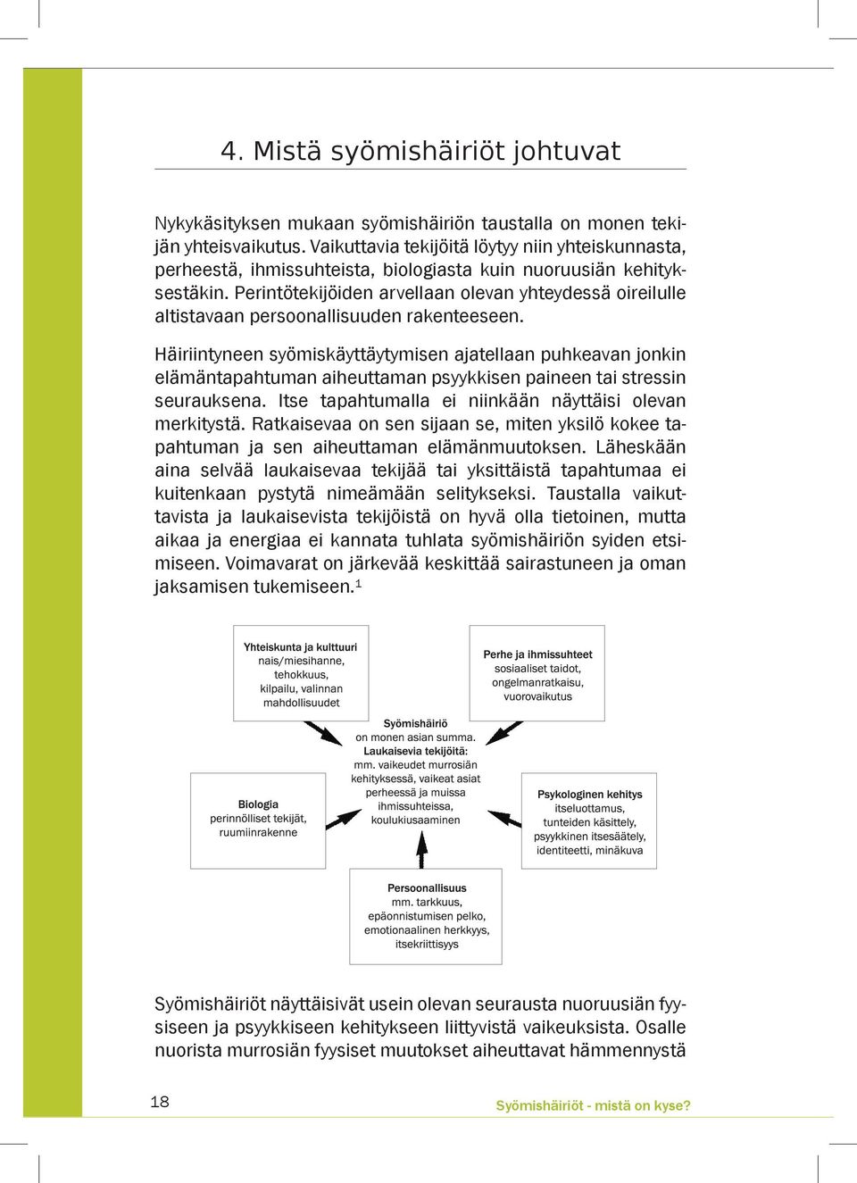 Perintötekijöiden arvellaan olevan yhteydessä oireilulle altistavaan persoonallisuuden rakenteeseen.