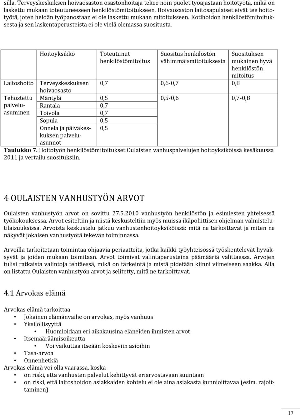 Kotihoidon henkilöstömitoituksesta ja sen laskentaperusteista ei ole vielä olemassa suositusta.