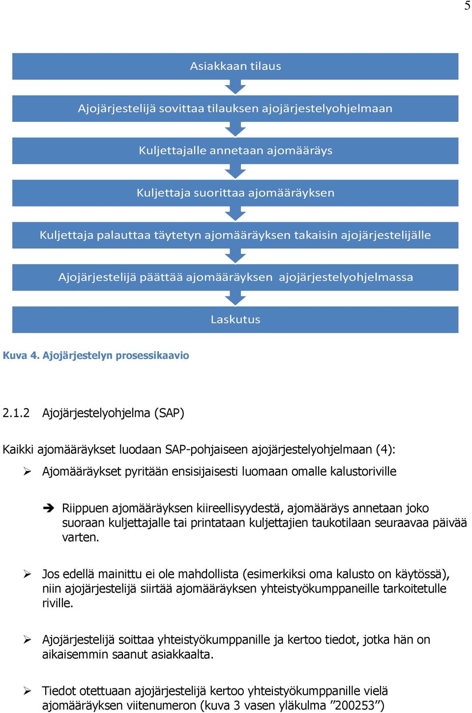 2 Ajojärjestelyohjelma (SAP) Kaikki ajomääräykset luodaan SAP-pohjaiseen ajojärjestelyohjelmaan (4): Ajomääräykset pyritään ensisijaisesti luomaan omalle kalustoriville Riippuen ajomääräyksen