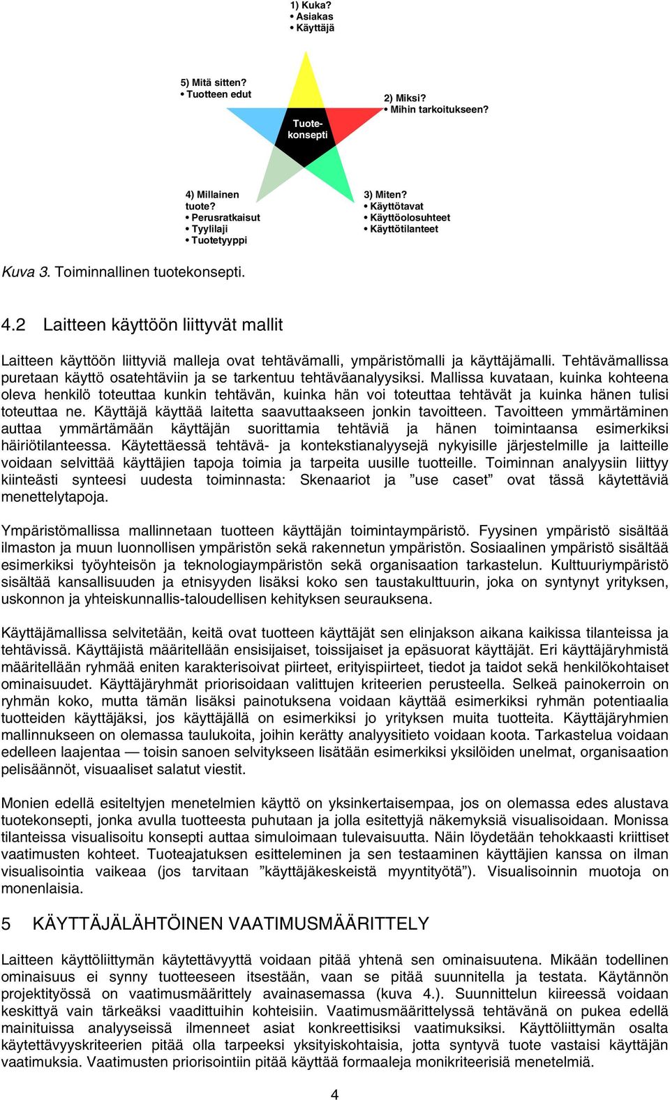 2 Laitteen käyttöön liittyvät mallit Laitteen käyttöön liittyviä malleja ovat tehtävämalli, ympäristömalli ja käyttäjämalli.