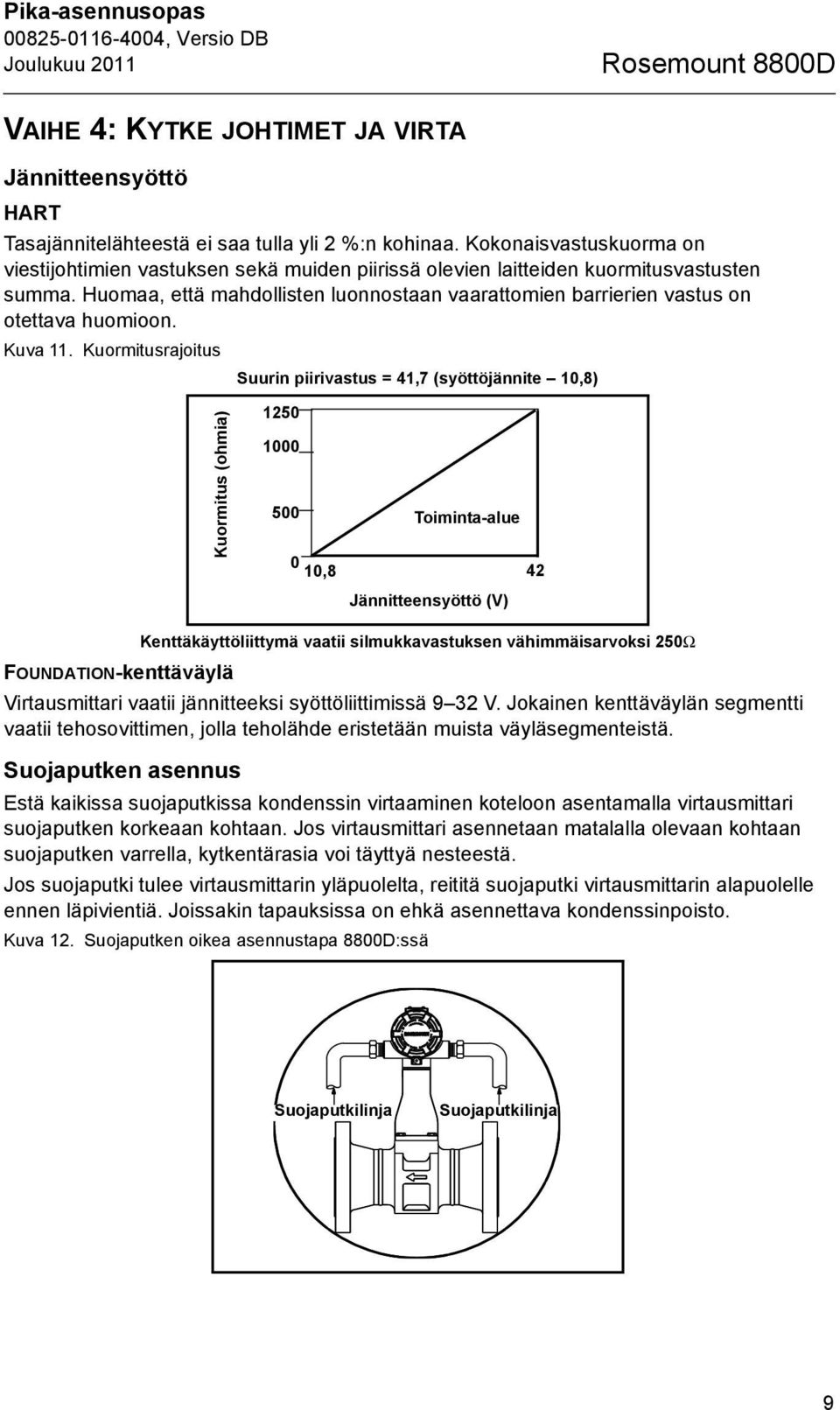 Huomaa, että mahdollisten luonnostaan vaarattomien barrierien vastus on otettava huomioon. Kuva 11.