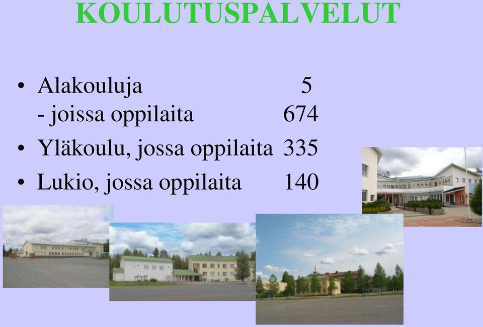 Yläkoulu, jossa oppilaita