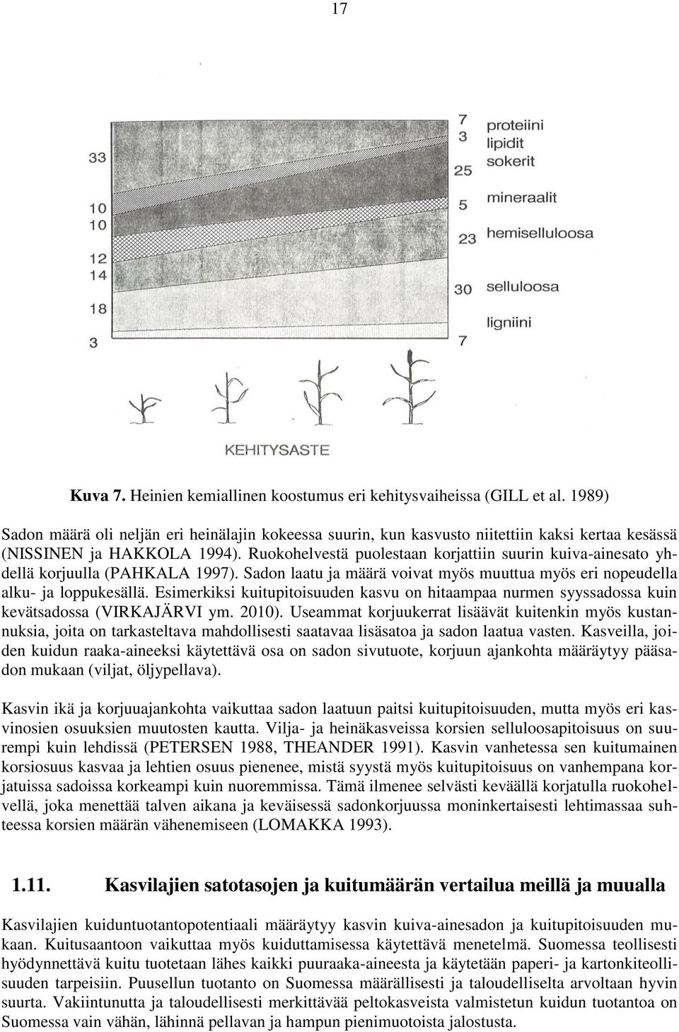 Ruokohelvestä puolestaan korjattiin suurin kuiva-ainesato yhdellä korjuulla (PAHKALA 1997). Sadon laatu ja määrä voivat myös muuttua myös eri nopeudella alku- ja loppukesällä.