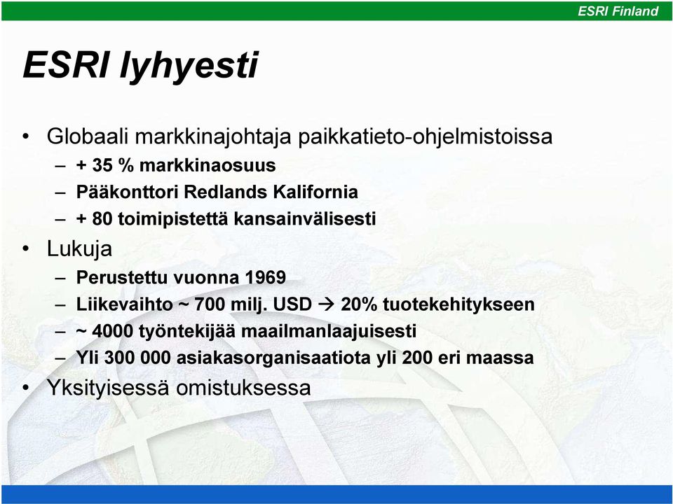 vuonna 1969 Liikevaihto ~ 700 milj.