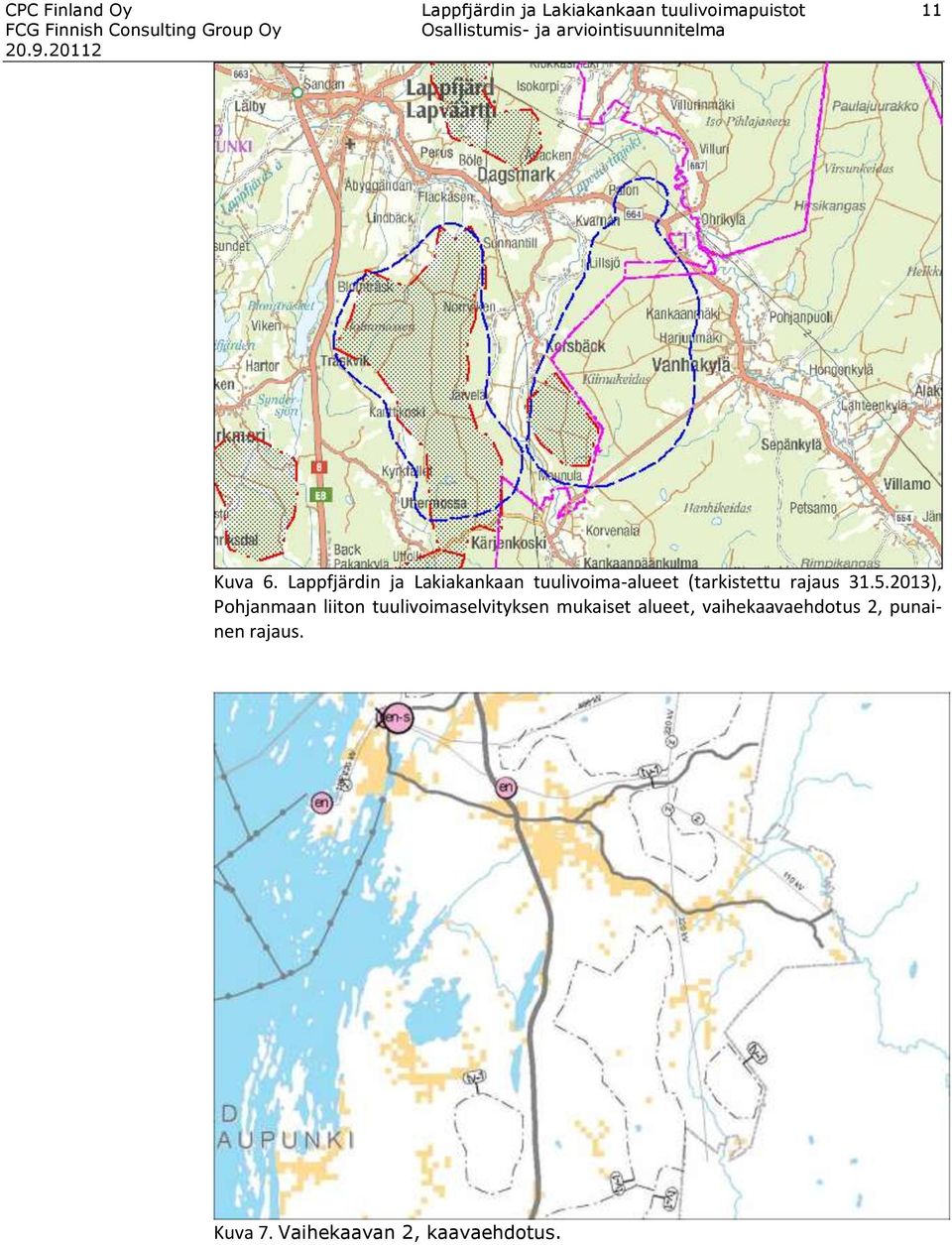 Lappfjärdin ja Lakiakankaan tuulivoima-alueet (tarkistettu rajaus 31.5.