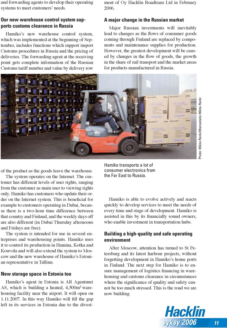import Customs procedures in Russia and the pricing of deliveries.