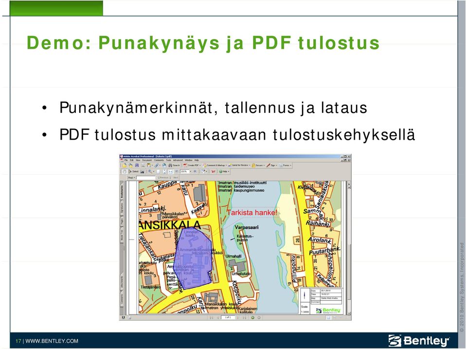 PDF tulostus t mittakaavaan