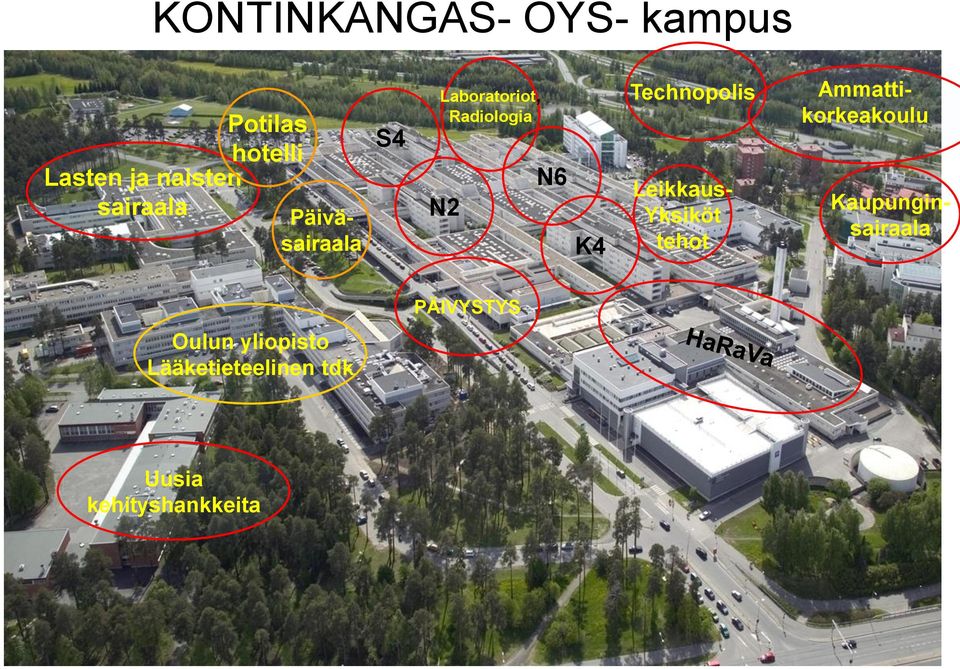 Yksiköt tehot Ammattikorkeakoulu Kaupunginsairaala PÄIVYSTYS Oulun