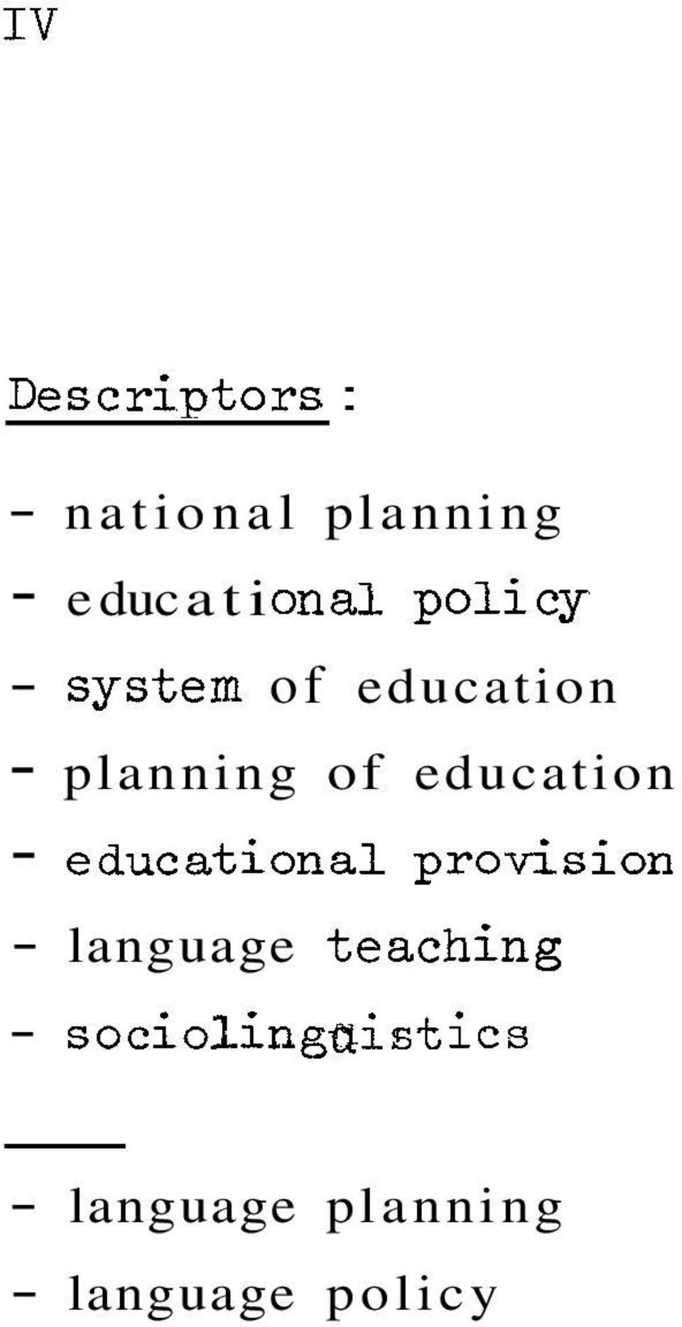 education educational provision language