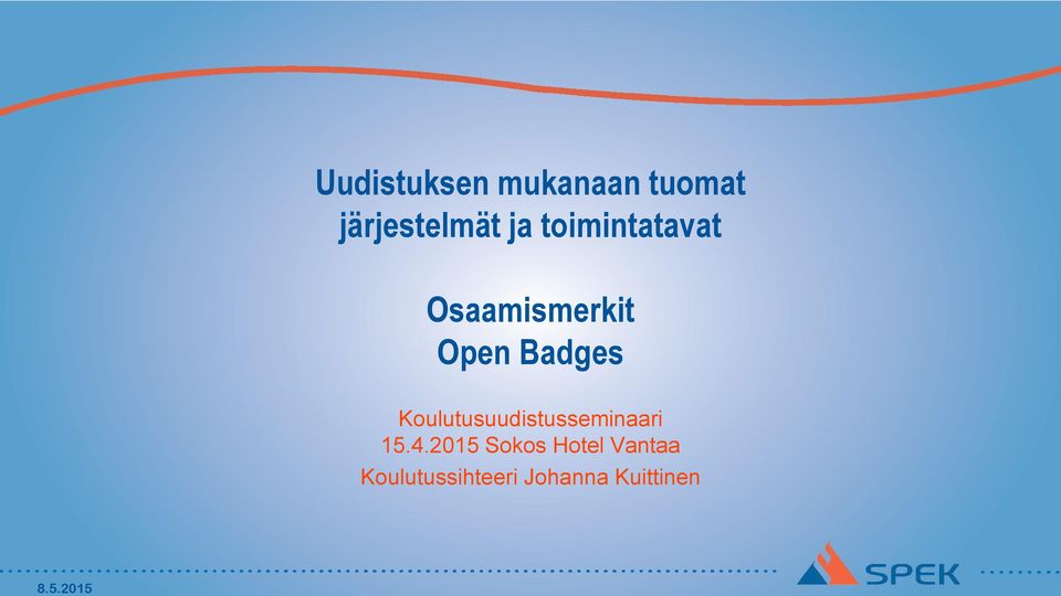 Koulutusuudistusseminaari 15.4.