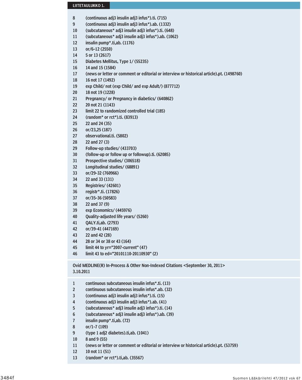 (1176) 13 or/6 12 (2550) 14 5 or 13 (2617) 15 Diabetes Mellitus, Type 1/ (55235) 16 14 and 15 (1584) 17 (news or letter or comment or editorial or interview or historical article).pt.