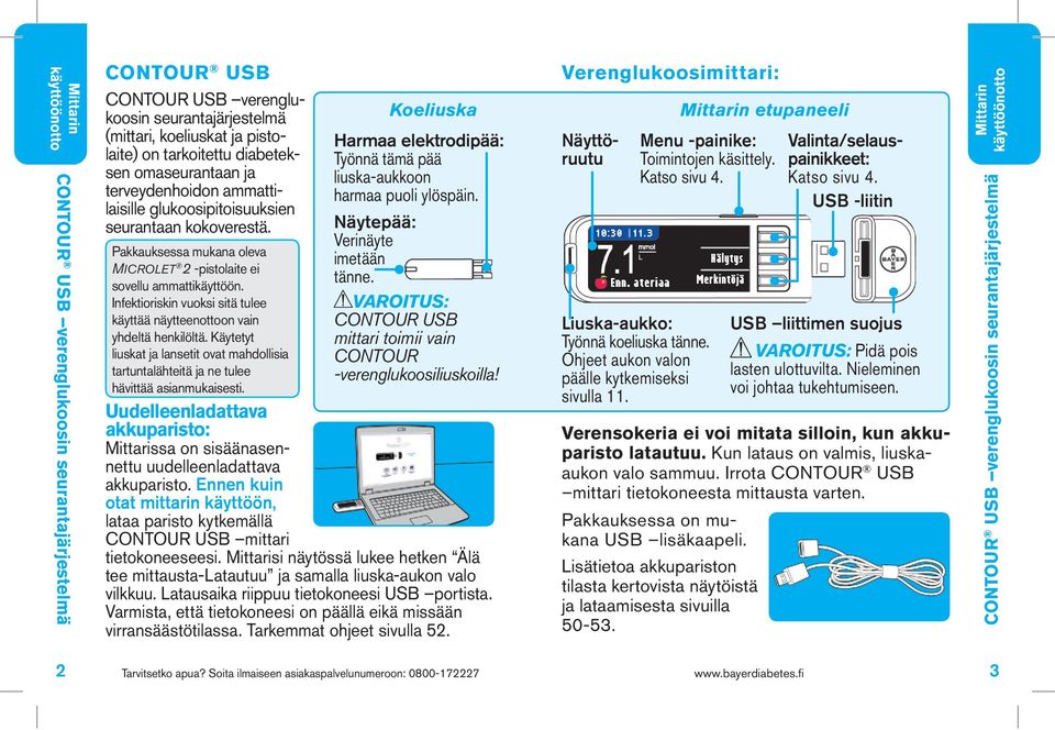 Infektioriskin vuoksi sitä tulee käyttää näytteenottoon vain yhdeltä henkilöltä. Käytetyt liuskat ja lansetit ovat mahdollisia tartuntalähteitä ja ne tulee hävittää asianmukaisesti.