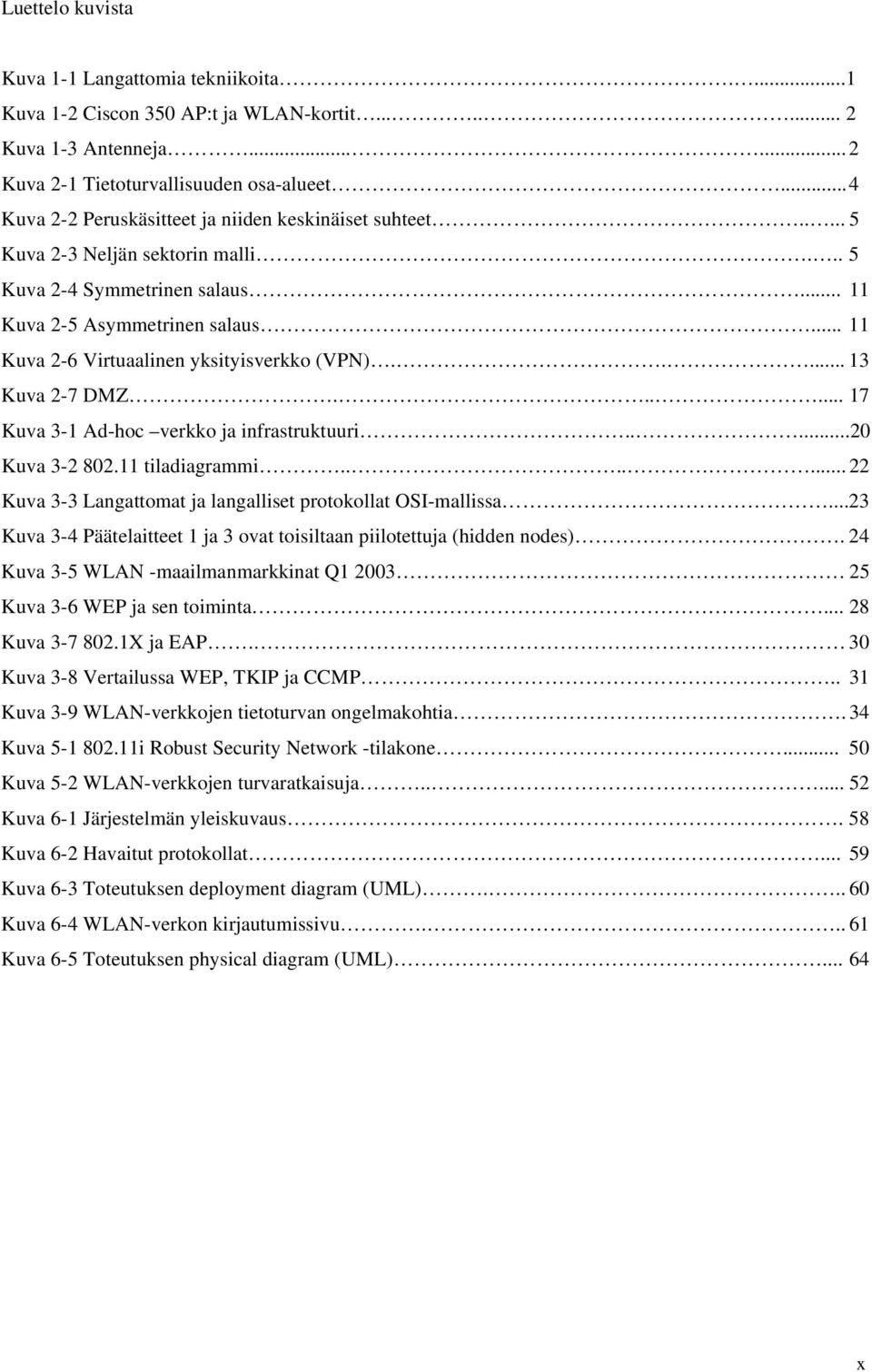 .. 11 Kuva 2-6 Virtuaalinen yksityisverkko (VPN)..... 13 Kuva 2-7 DMZ...... 17 Kuva 3-1 Ad-hoc verkko ja infrastruktuuri.....20 Kuva 3-2 802.11 tiladiagrammi.