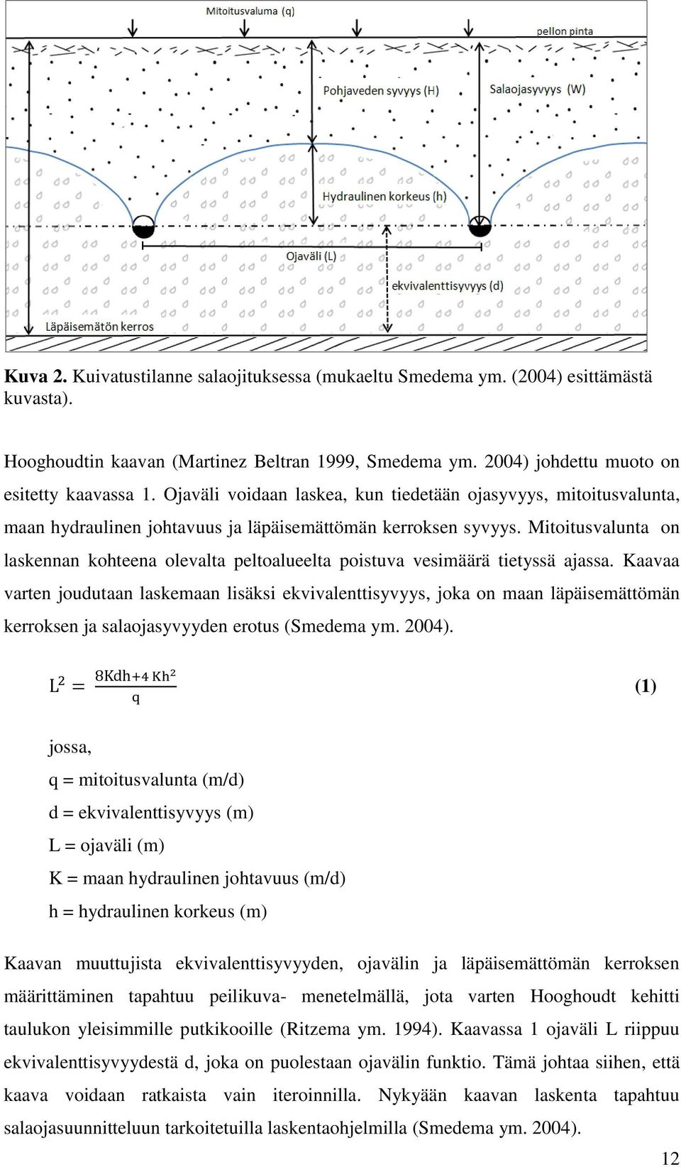 Mitoitusvalunta on laskennan kohteena olevalta peltoalueelta poistuva vesimäärä tietyssä ajassa.