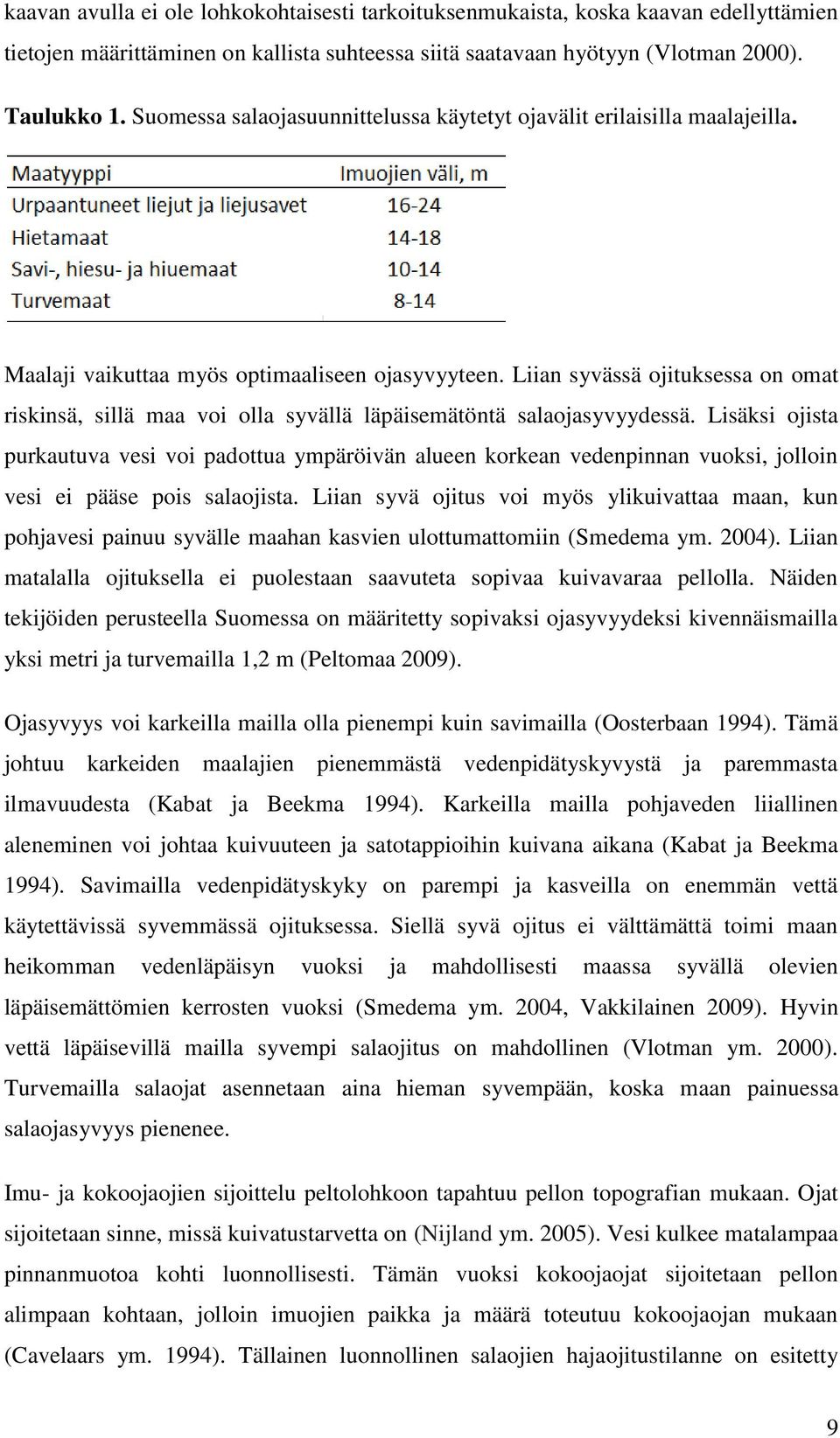 Liian syvässä ojituksessa on omat riskinsä, sillä maa voi olla syvällä läpäisemätöntä salaojasyvyydessä.