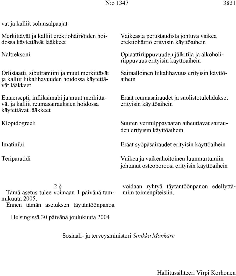 johtuva vaikea erektiohäiriö erityisin käyttöaihein Opiaattiriippuvuuden jälkitila ja alkoholiriippuvuus erityisin käyttöaihein Sairaalloinen liikalihavuus erityisin käyttöaihein Eräät reumasairaudet