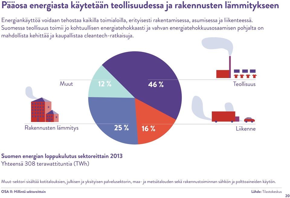 Suomessa teollisuus toimii jo kohtuullisen energiatehokkaasti ja vahvan energiatehokkuusosaamisen pohjalta on mahdollista kehittää ja kaupallistaa cleantech-ratkaisuja.