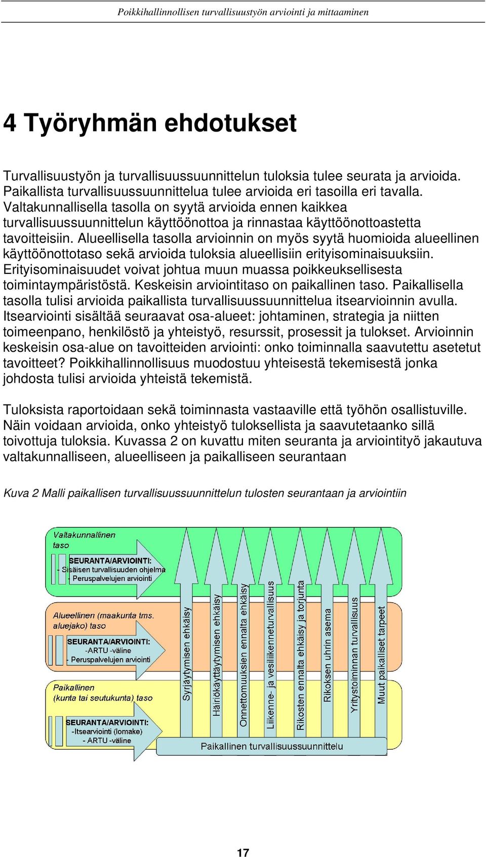 Alueellisella tasolla arvioinnin on myös syytä huomioida alueellinen käyttöönottotaso sekä arvioida tuloksia alueellisiin erityisominaisuuksiin.