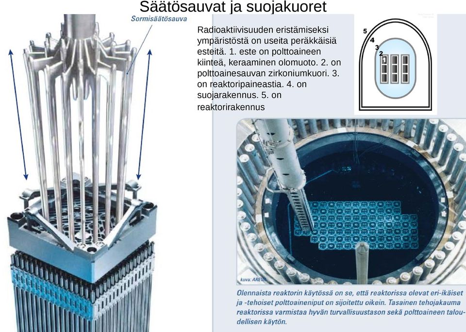 este on polttoaineen kiinteä, keraaminen olomuoto. 2.