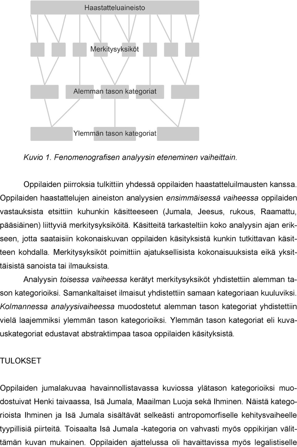 merkitysyksiköitä. Käsitteitä tarkasteltiin koko analyysin ajan erikseen, jotta saataisiin kokonaiskuvan oppilaiden käsityksistä kunkin tutkittavan käsitteen kohdalla.