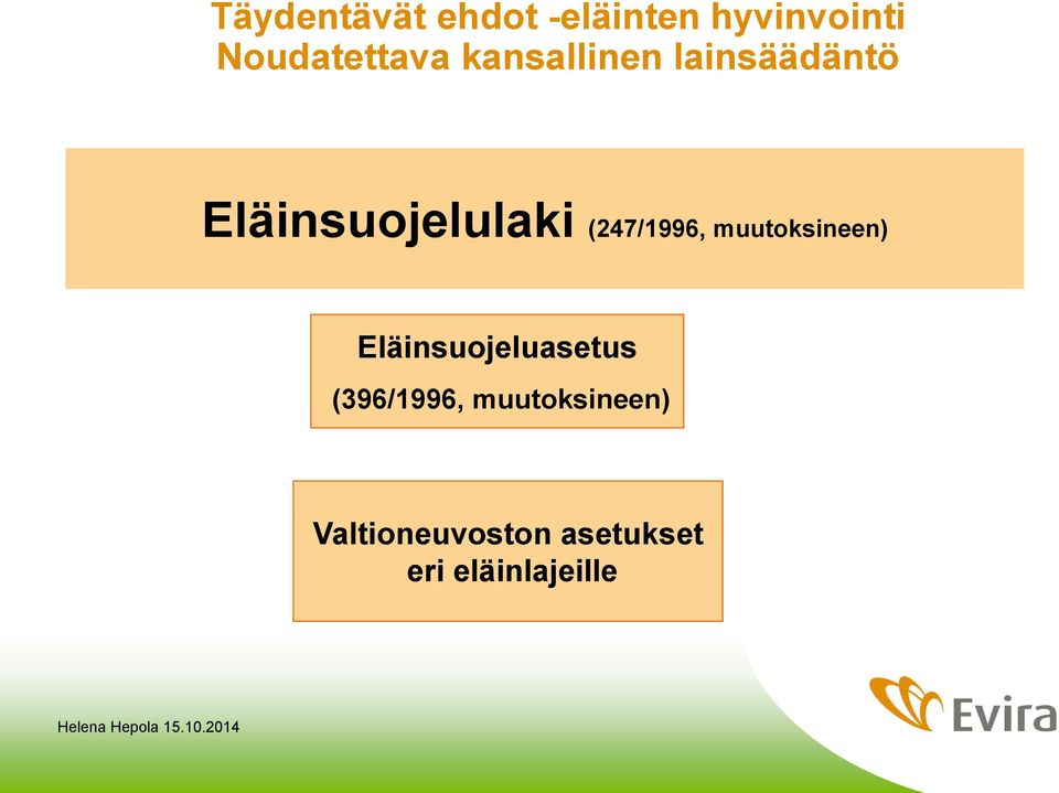 muutoksineen) Eläinsuojeluasetus (396/1996, muutoksineen)