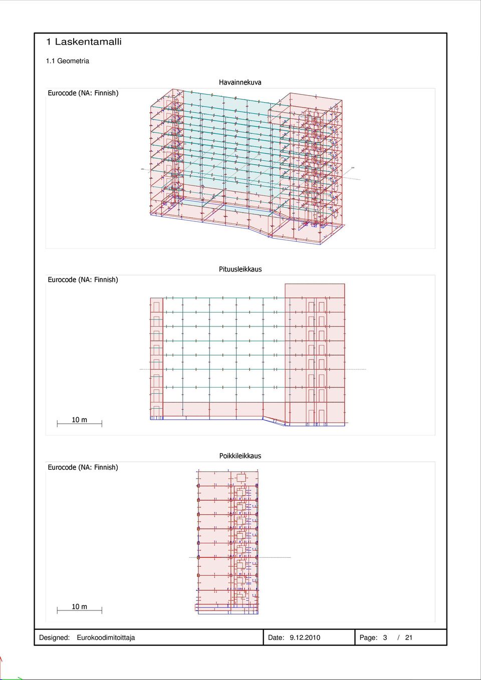 Eurocode (NA: Finnish) Pituusleikkaus 10 m Eurocode (NA: