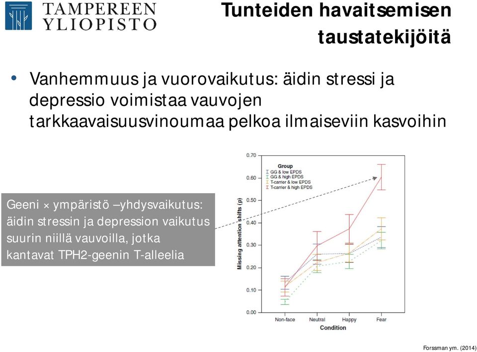 ilmaiseviin kasvoihin Geeni ympäristö yhdysvaikutus: äidin stressin ja