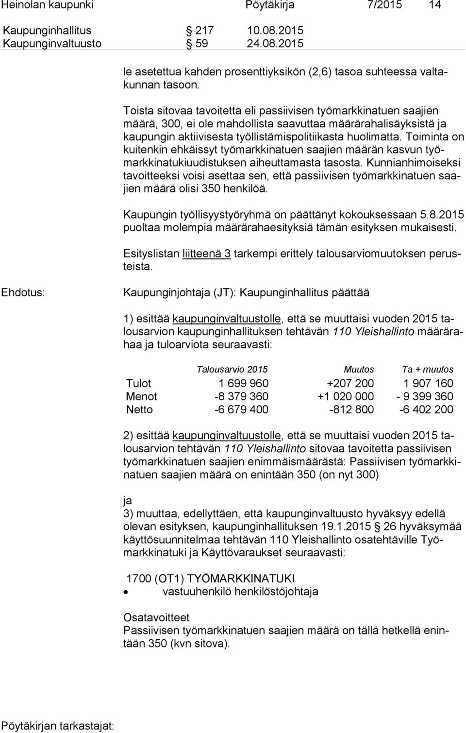 Toiminta on kui ten kin ehkäissyt työmarkkinatuen saajien määrän kasvun työmark ki na tu ki uu dis tuk sen aiheuttamasta tasosta.