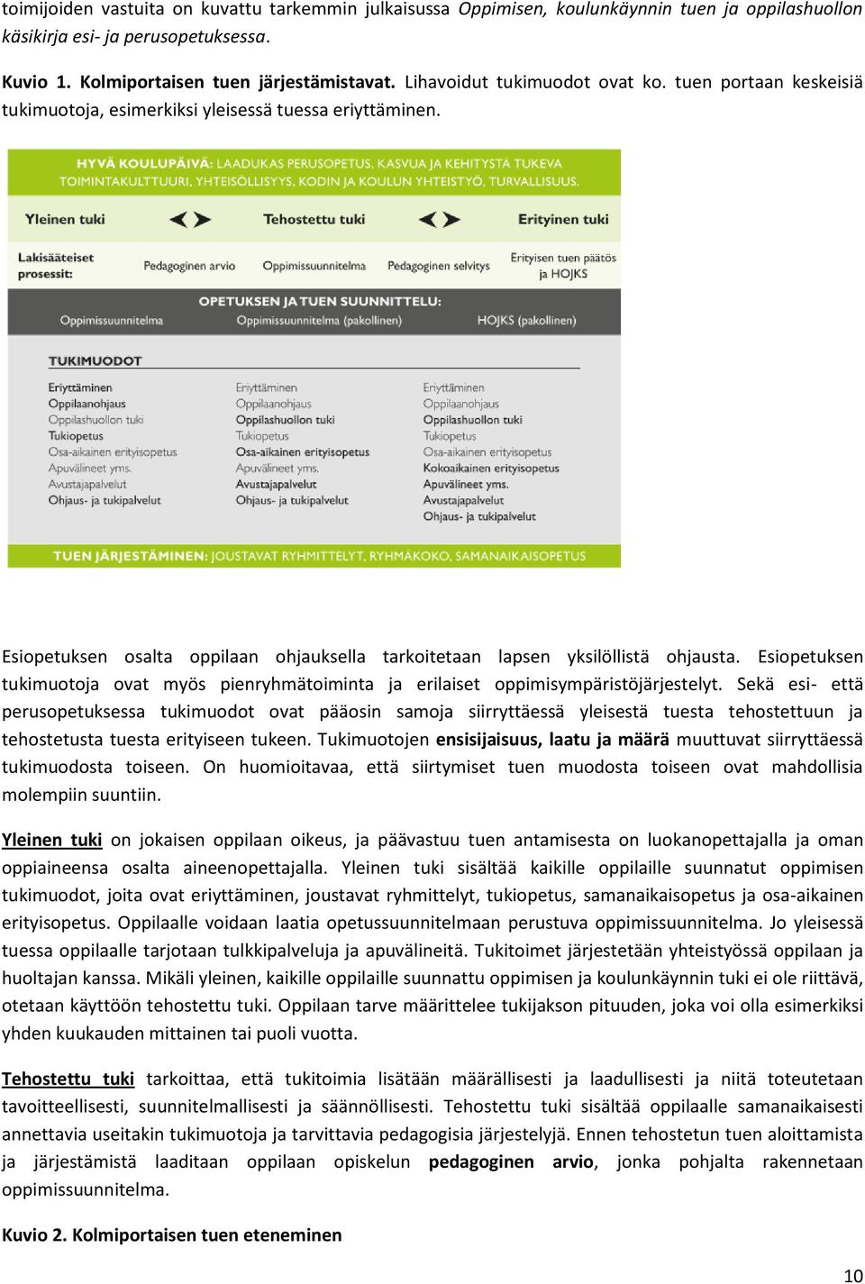 Esiopetuksen tukimuotoja ovat myös pienryhmätoiminta ja erilaiset oppimisympäristöjärjestelyt.