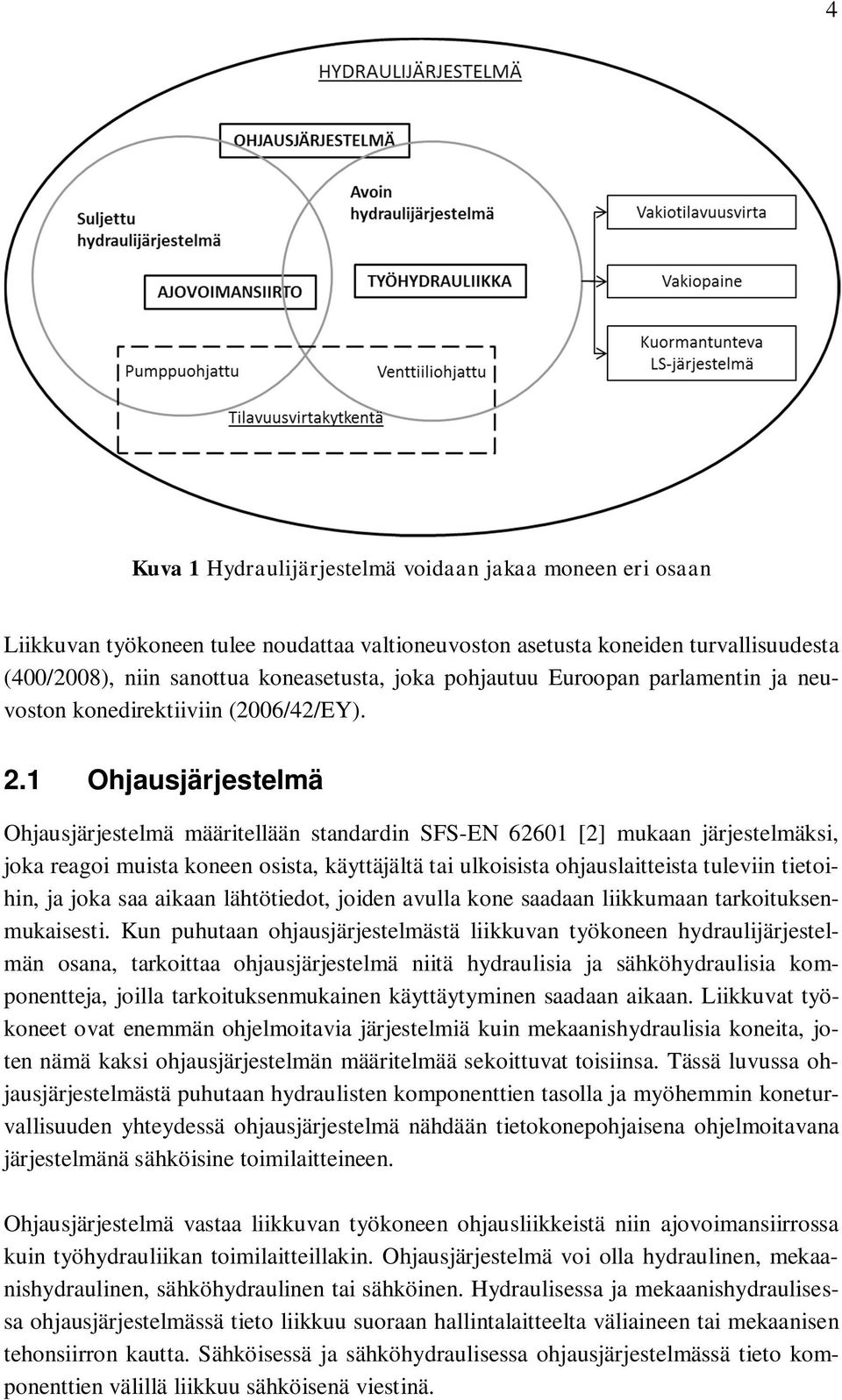 1 Ohjausjärjestelmä Ohjausjärjestelmä määritellään standardin SFS-EN 62601 [2] mukaan järjestelmäksi, joka reagoi muista koneen osista, käyttäjältä tai ulkoisista ohjauslaitteista tuleviin tietoihin,