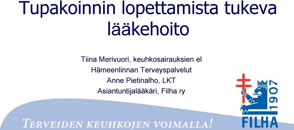 keuhkosairauksien el Hämeenlinnan